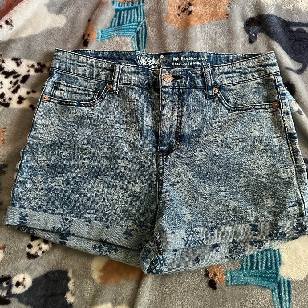 Women’s Mossimo denim high-rise short short jean shorts size 10